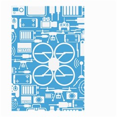 Drones Registration Equipment Game Circle Blue White Focus Small Garden Flag (two Sides) by Mariart