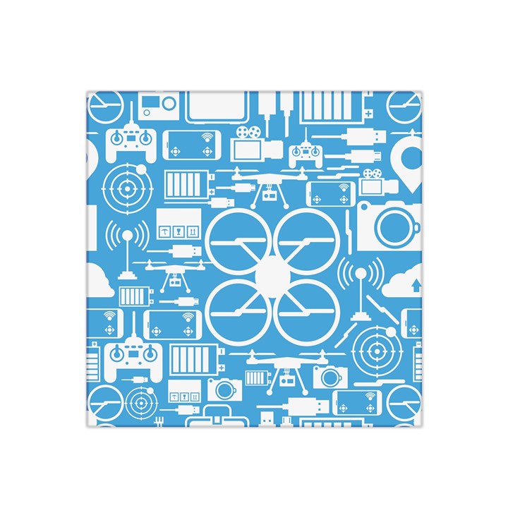 Drones Registration Equipment Game Circle Blue White Focus Satin Bandana Scarf