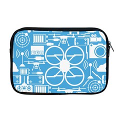 Drones Registration Equipment Game Circle Blue White Focus Apple Macbook Pro 17  Zipper Case by Mariart