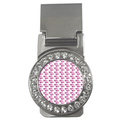 Heart Love Pink Purple Money Clips (cz) 