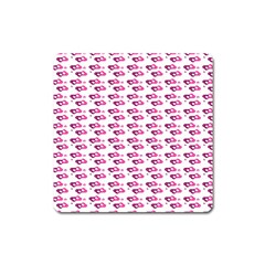 Heart Love Pink Purple Square Magnet by Mariart