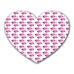 Heart Love Pink Purple Heart Mousepads by Mariart