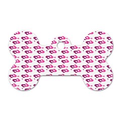 Heart Love Pink Purple Dog Tag Bone (one Side) by Mariart