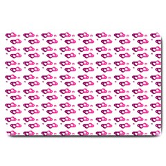 Heart Love Pink Purple Large Doormat  by Mariart