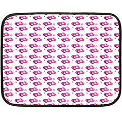 Heart Love Pink Purple Double Sided Fleece Blanket (mini)  by Mariart