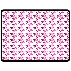 Heart Love Pink Purple Fleece Blanket (large)  by Mariart