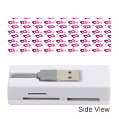 Heart Love Pink Purple Memory Card Reader (stick)  by Mariart