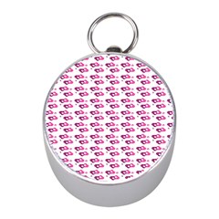 Heart Love Pink Purple Mini Silver Compasses by Mariart