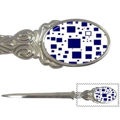 Illustrated Blue Squares Letter Openers by Mariart