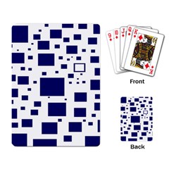 Illustrated Blue Squares Playing Card by Mariart