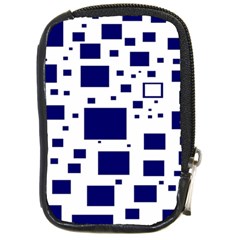 Illustrated Blue Squares Compact Camera Cases