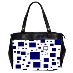 Illustrated Blue Squares Office Handbags (2 Sides)  by Mariart