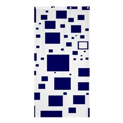 Illustrated Blue Squares Shower Curtain 36  X 72  (stall)  by Mariart