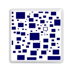 Illustrated Blue Squares Memory Card Reader (square)  by Mariart