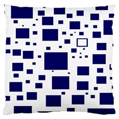 Illustrated Blue Squares Large Cushion Case (one Side) by Mariart