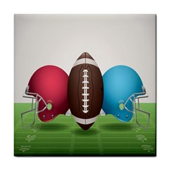 Helmet Ball Football America Sport Red Brown Blue Green Tile Coasters by Mariart