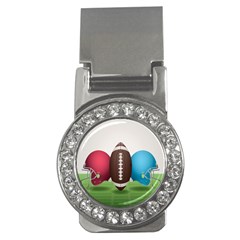 Helmet Ball Football America Sport Red Brown Blue Green Money Clips (cz) 