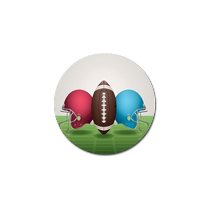 Helmet Ball Football America Sport Red Brown Blue Green Golf Ball Marker (4 pack)