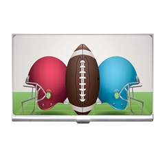 Helmet Ball Football America Sport Red Brown Blue Green Business Card Holders