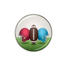 Helmet Ball Football America Sport Red Brown Blue Green Hat Clip Ball Marker (4 Pack) by Mariart