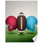 Helmet Ball Football America Sport Red Brown Blue Green Canvas 18  x 24   17.8 x23.08  Canvas - 1