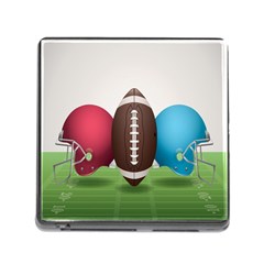 Helmet Ball Football America Sport Red Brown Blue Green Memory Card Reader (square) by Mariart