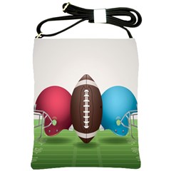 Helmet Ball Football America Sport Red Brown Blue Green Shoulder Sling Bags by Mariart