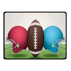 Helmet Ball Football America Sport Red Brown Blue Green Fleece Blanket (small) by Mariart