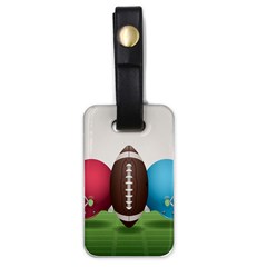 Helmet Ball Football America Sport Red Brown Blue Green Luggage Tags (one Side) 