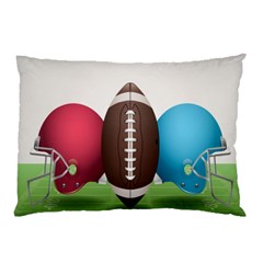 Helmet Ball Football America Sport Red Brown Blue Green Pillow Case (two Sides) by Mariart