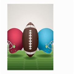 Helmet Ball Football America Sport Red Brown Blue Green Small Garden Flag (two Sides) by Mariart