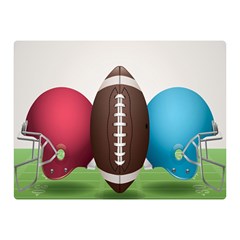 Helmet Ball Football America Sport Red Brown Blue Green Double Sided Flano Blanket (mini)  by Mariart