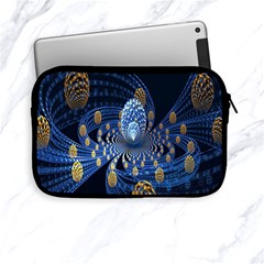 Fractal Balls Flying Ultra Space Circle Round Line Light Blue Sky Gold Apple Ipad Mini Zipper Cases by Mariart