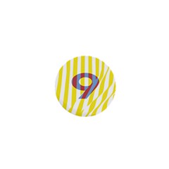 Number 9 Line Vertical Yellow Red Blue White Wae Chevron 1  Mini Buttons by Mariart