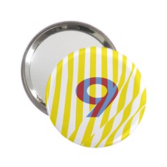 Number 9 Line Vertical Yellow Red Blue White Wae Chevron 2 25  Handbag Mirrors by Mariart