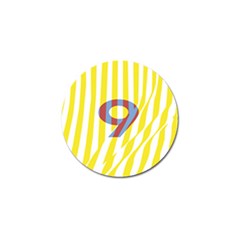 Number 9 Line Vertical Yellow Red Blue White Wae Chevron Golf Ball Marker (4 Pack) by Mariart