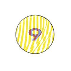 Number 9 Line Vertical Yellow Red Blue White Wae Chevron Hat Clip Ball Marker (4 Pack) by Mariart