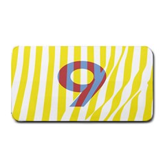 Number 9 Line Vertical Yellow Red Blue White Wae Chevron Medium Bar Mats by Mariart