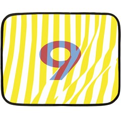 Number 9 Line Vertical Yellow Red Blue White Wae Chevron Double Sided Fleece Blanket (mini)  by Mariart