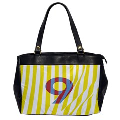 Number 9 Line Vertical Yellow Red Blue White Wae Chevron Office Handbags by Mariart