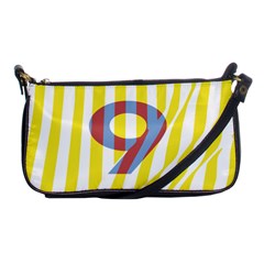 Number 9 Line Vertical Yellow Red Blue White Wae Chevron Shoulder Clutch Bags