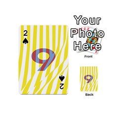 Number 9 Line Vertical Yellow Red Blue White Wae Chevron Playing Cards 54 (mini)  by Mariart