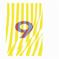 Number 9 Line Vertical Yellow Red Blue White Wae Chevron Small Garden Flag (two Sides) by Mariart