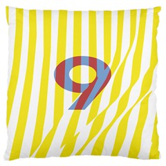 Number 9 Line Vertical Yellow Red Blue White Wae Chevron Large Cushion Case (one Side) by Mariart