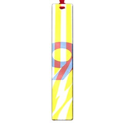 Number 9 Line Vertical Yellow Red Blue White Wae Chevron Large Book Marks