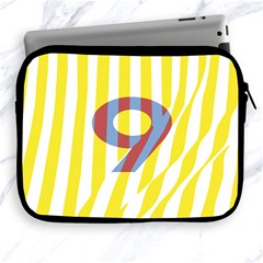 Number 9 Line Vertical Yellow Red Blue White Wae Chevron Apple Ipad 2/3/4 Zipper Cases by Mariart