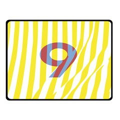 Number 9 Line Vertical Yellow Red Blue White Wae Chevron Double Sided Fleece Blanket (small)  by Mariart