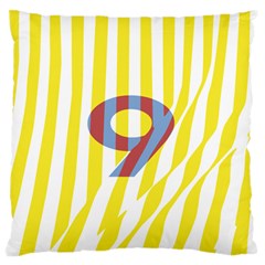 Number 9 Line Vertical Yellow Red Blue White Wae Chevron Standard Flano Cushion Case (two Sides) by Mariart