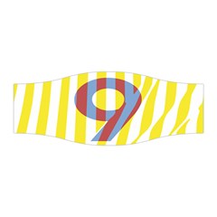 Number 9 Line Vertical Yellow Red Blue White Wae Chevron Stretchable Headband by Mariart