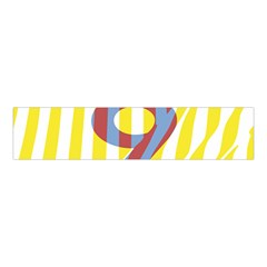 Number 9 Line Vertical Yellow Red Blue White Wae Chevron Velvet Scrunchie